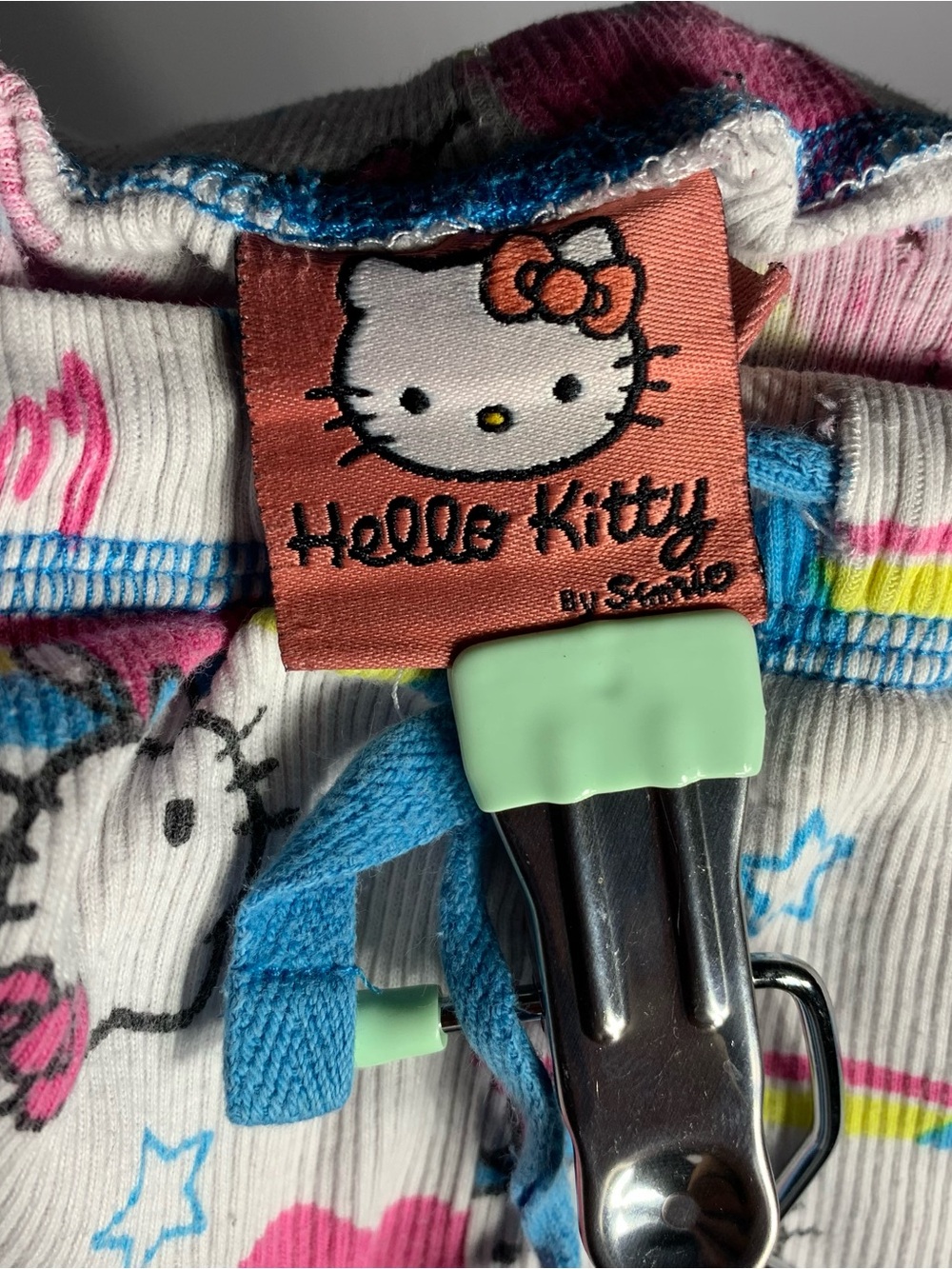 Hello Kitty Sanrio 2009 Ribbed Sleep Shorts Rainbow Heart Kawaii Lounge M - Picture 9 of 12